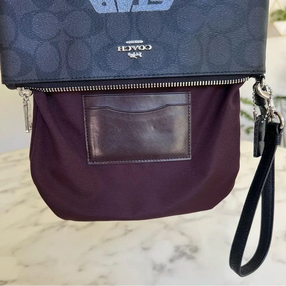 Star Wars X Coach Gallery Pouch In Signature Canvas With Motif F88488 Black